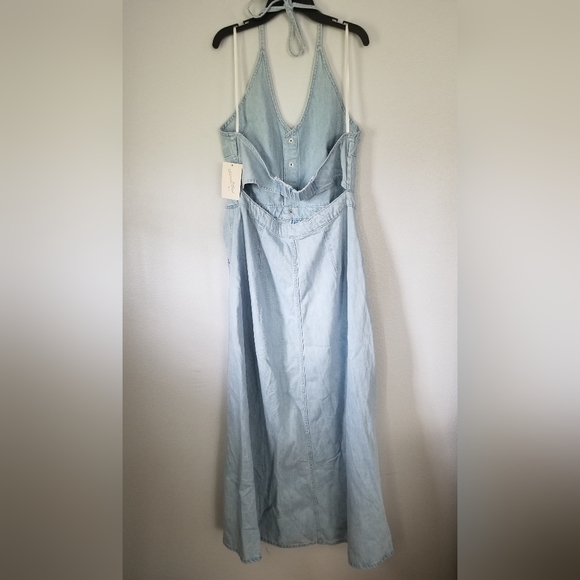 Women's Halter Neck Denim Maxi Dress - Universal Thread Blue - Picture 8 of 10
